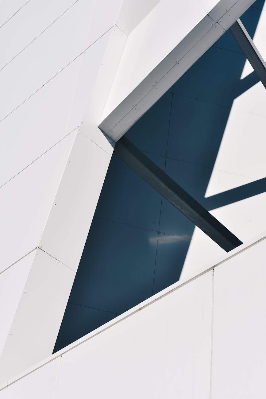 close up view of geometric architecture